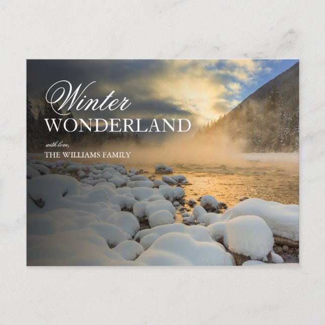 Cold sunrise Over the Flathead River in Winter Postcard (Front)