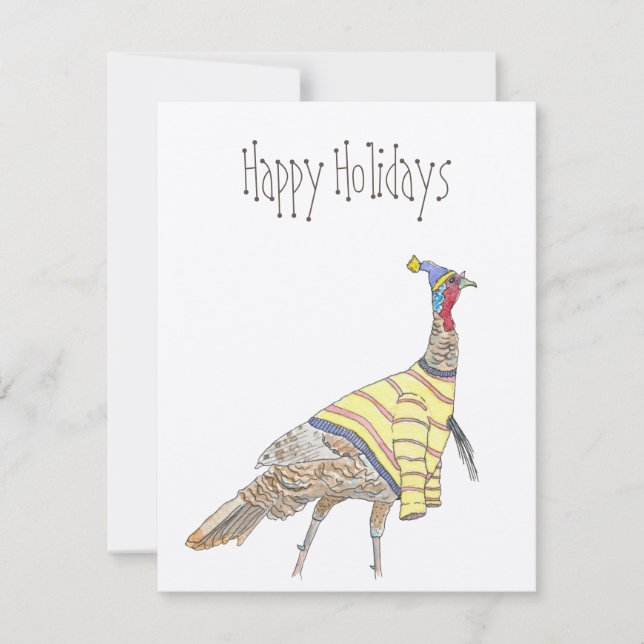 Cold Turkey Happy Holidays Card (Front)