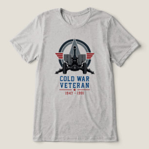 Cold War Artillery Veteran Military Cannon Tri-Blend Shirt