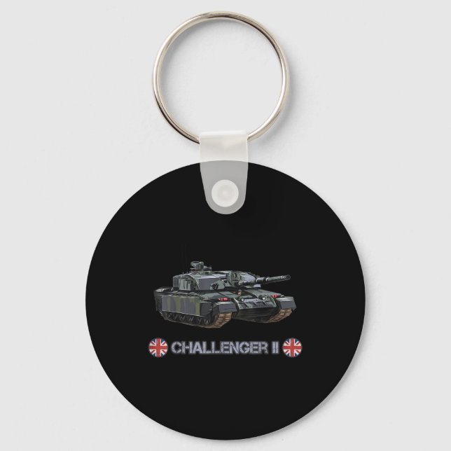 Cold War British Fv4034 Challenger 2 Heavy Tank  Key Ring (Front)