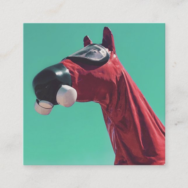 cold war horse square business card (Front)
