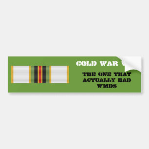 Cold War Vet Bumper Sticker- 2nd Type Bumper Sticker