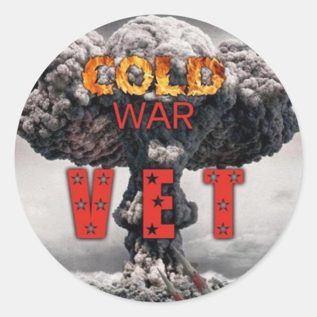 Cold War Veteran  Classic Round Sticker (Front)