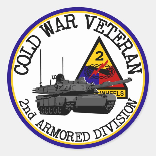 Cold War Veteran Classic Round Sticker (Front)