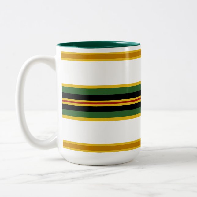 Cold War Veteran Victory Ribbon Two-Tone Coffee Mug (Left)