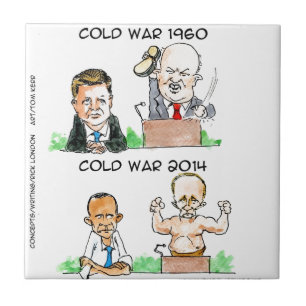 Cold Wars of 1960 And 2014 Funny Ceramic Tile
