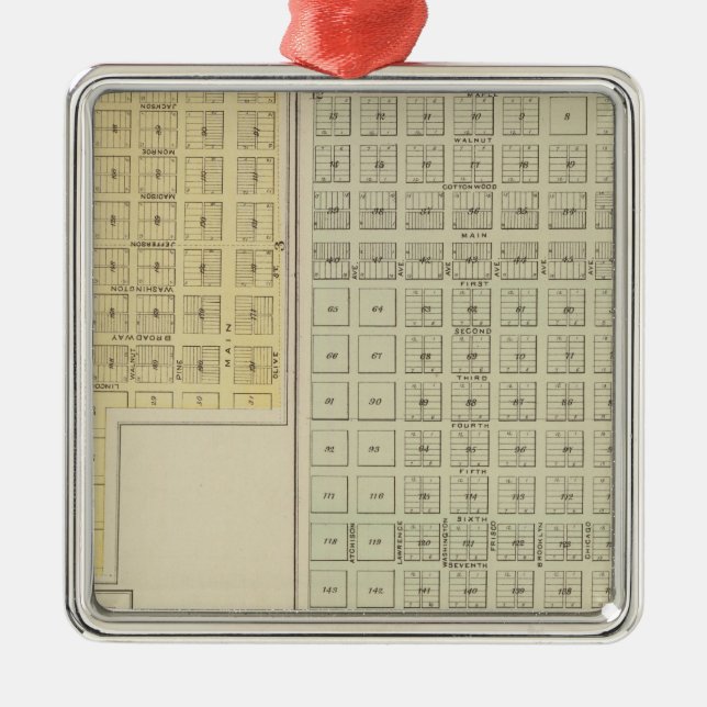 Cold Water, Protection, Avilla, Kansas Metal Tree Decoration (Front)