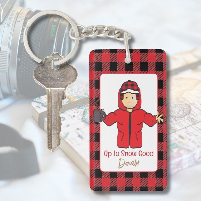 Cold Weather Cruise Funny Snow Joke Cartoon Key Ring (Creator Uploaded)