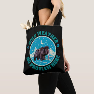 Cold Weather Mammoth Winter Humour Tote Bag