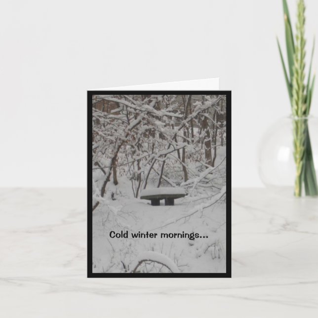 Cold Winter and Hot Coffee Card (Front)