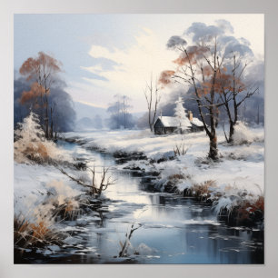 Cold Winter Day Outdoor Scenic Poster