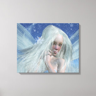 Cold Winter Fairy Portrait Canvas Print