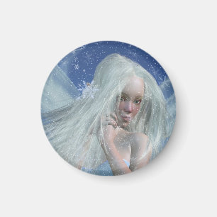 Cold Winter Fairy Portrait Magnet