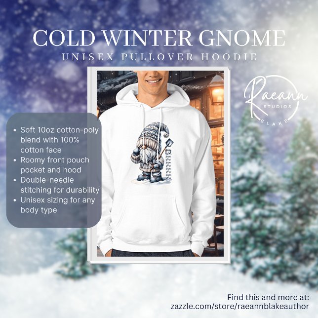 Cold Winter Gnome Unisex Pullover Hoodie (Creator Uploaded)