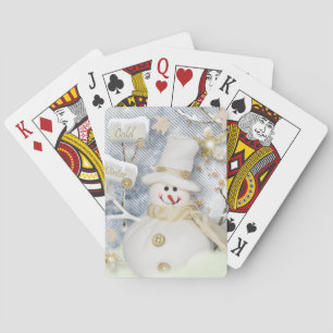 Cold Winter Snowman Playing Cards