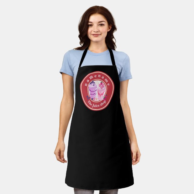 Cold yogurt Smoothies fruit Juice shop logo name Apron (Worn)