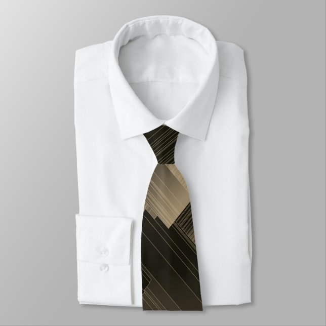 Colden Halls Art Deco Tie (Tied)