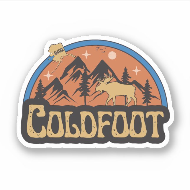 Coldfoot, Alaska Sticker (Front)