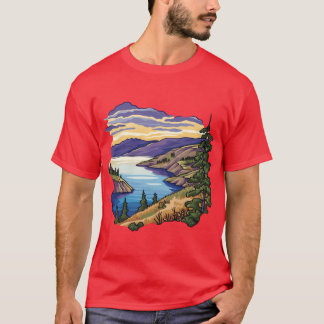 Coldstream Vernon Kalamalka Lake Okanagan Drawing T-Shirt