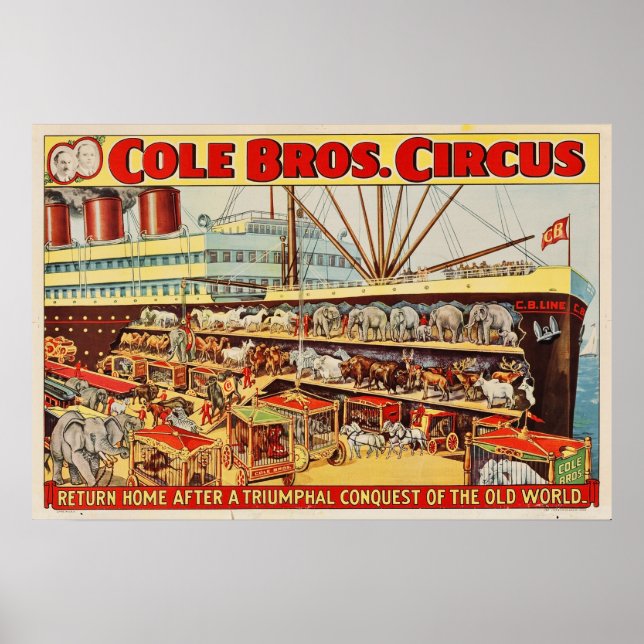 Cole Bros Circus Returns Home Poster (Front)
