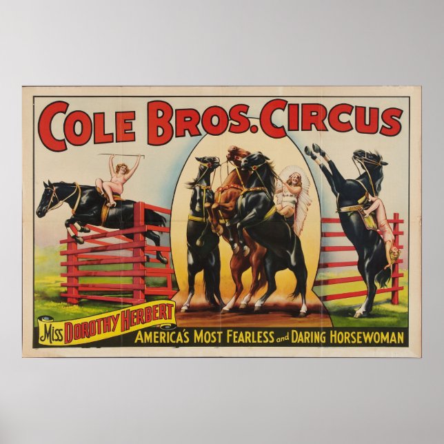 Cole Brothers, 1930s Circus Poster (Front)