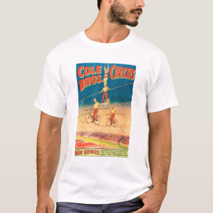 COLE BROTHERS CIRCUS Aerial Acrobats Vintage Show T-Shirt