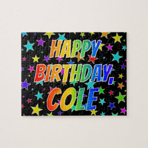 "COLE" First Name, Fun "HAPPY BIRTHDAY" Jigsaw Puzzle