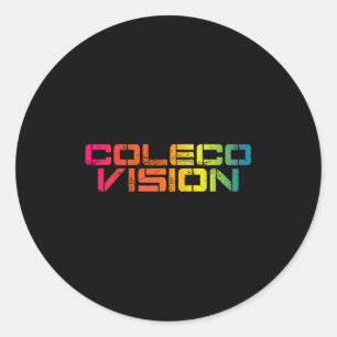 Coleco Vintage Retro Colorful Text Premium Tri-ble Classic Round Sticker