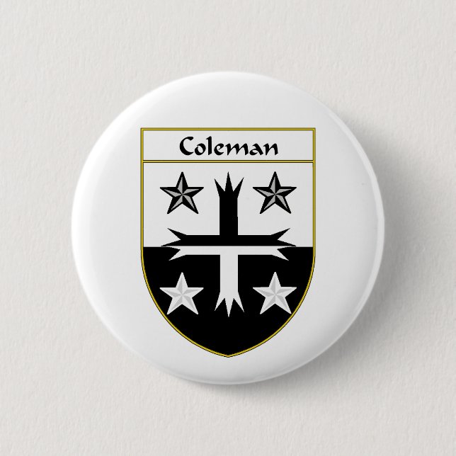 Coleman Coat of Arms/Family Crest 6 Cm Round Badge (Front)