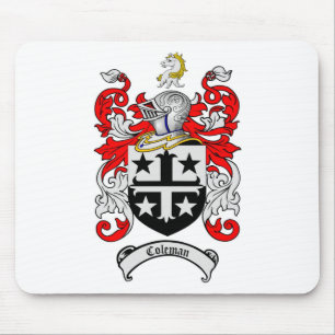 COLEMAN FAMILY CREST -  COLEMAN COAT OF ARMS MOUSE PAD
