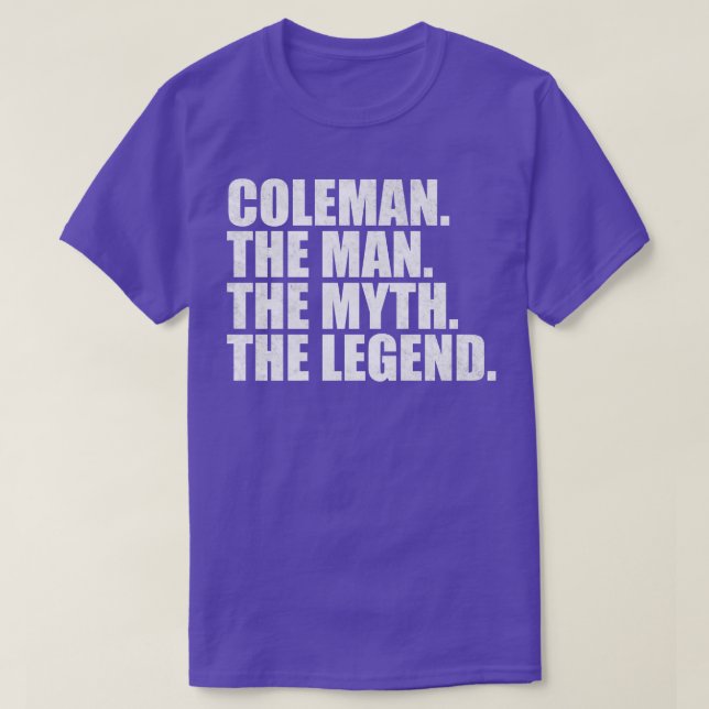 ColemanColeman Family name Coleman last Name Colem T-Shirt (Design Front)