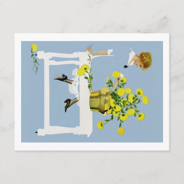 Coles Phillips Fadeaway Chrysanthemums Postcard (Front)
