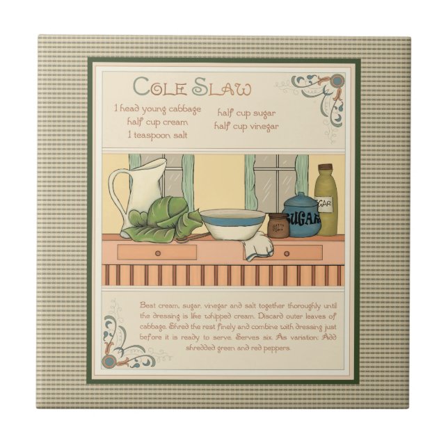 Coleslaw Ceramic Tile (Front)