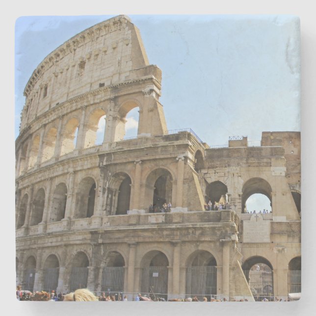 Colesseum Postcard Stone Coaster (Front)