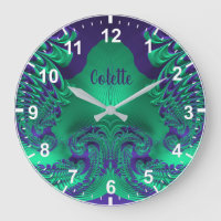 COLETTE ~ WOW! Fractal Pattern Green and Purple ~