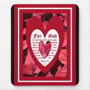 Coleus Close-up with John 3:16 Mouse Pad