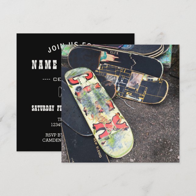 colfax skateboards invitation (Front/Back)