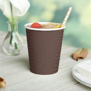 Colgach Tweed Clan Scottish Plaid Pattern Paper Cups