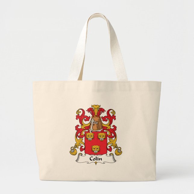 Colin Family Crest Large Tote Bag (Front)
