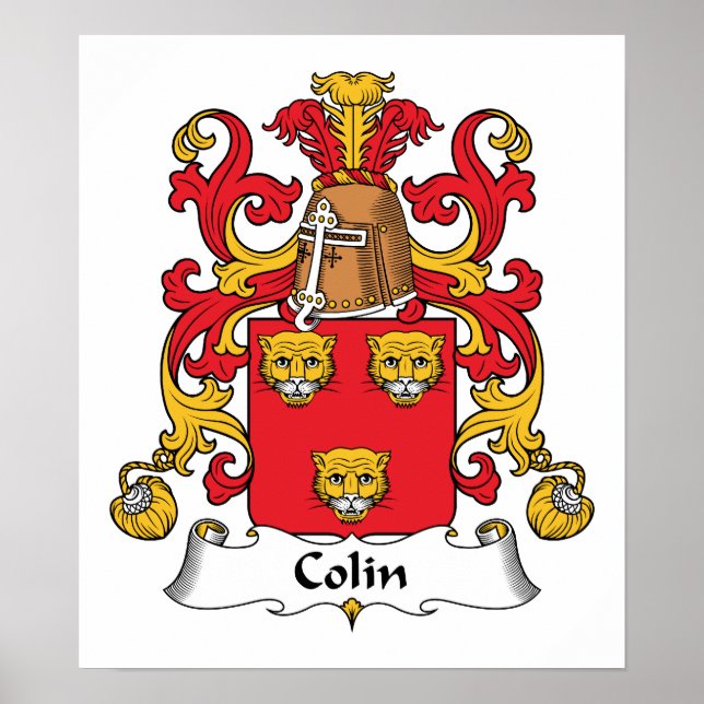 Colin Family Crest Poster (Front)
