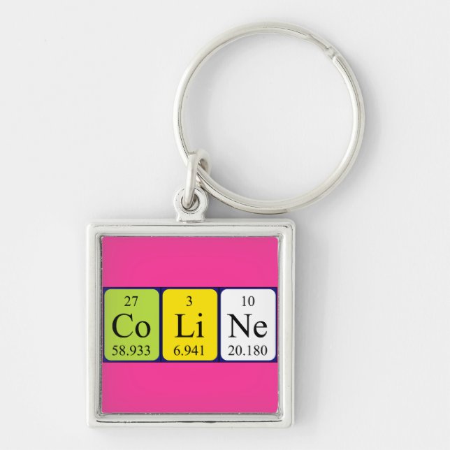 Coline periodic table name keyring (Front)