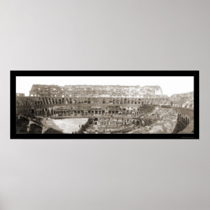 Coliseum Interior Rome Photo 1909 Poster