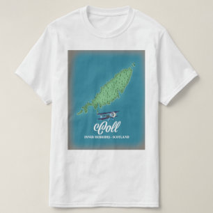 Coll Inner Hebrides Scotland map T-Shirt