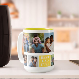 Collage 10 Photos Best Dad Ever, Funny Mug For Dad