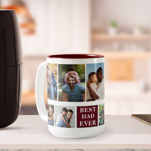 Collage 10 Photos Best Dad Ever, Funny Mug For Dad