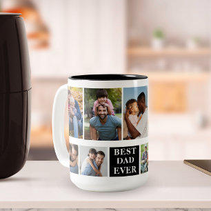 Collage 10 Photos Best Dad Ever, Funny Mug For Dad