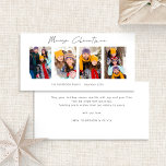 Collage 4 Pictures Photo Strip Merry Christmas Holiday Card<br><div class="desc">Collage 4 Pictures Photo Strip Merry Christmas. Available digitally and printed. Modern and minimalist,  with a stylish set script for Merry Christmas. Replace the sample pictures with your own fun pictures and personalise the rest of the words on each side as required.</div>
