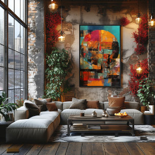 Collage Abstract Geometric Circle Photo Print