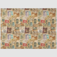 Collage Aged Postage Ephemera