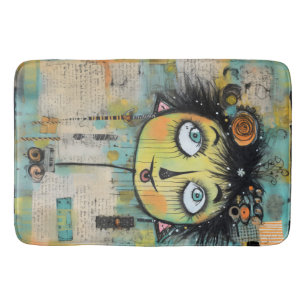 Collage Art Girl Lady 11 Bath Mat